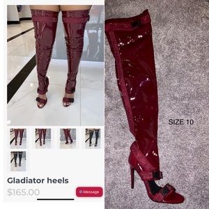 Shane Justin Gladiator Thigh High Heels